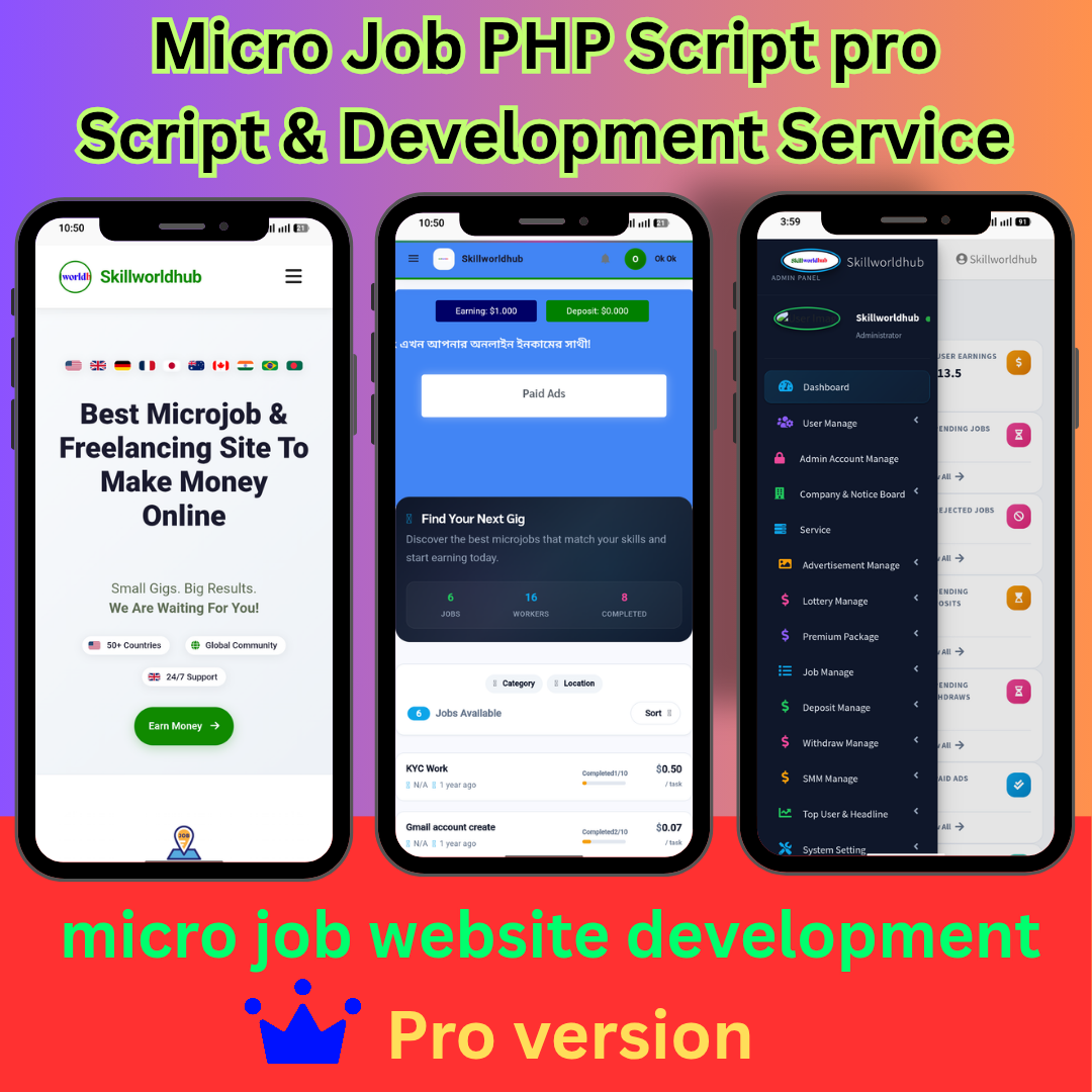 Micro Job PHP Script Pro